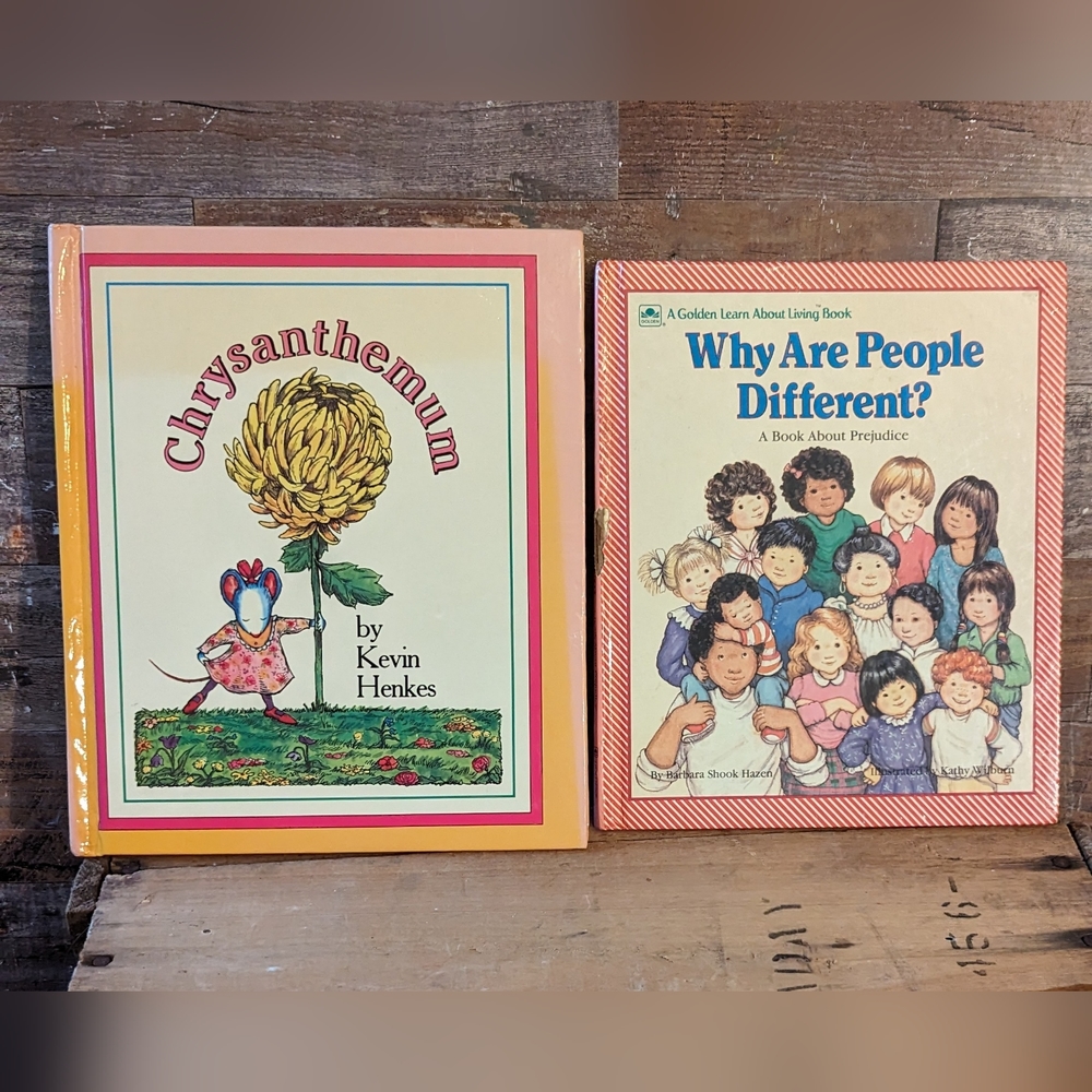 2 Piece Bundle Children's Books Why Are People Different & Chrysanthemum